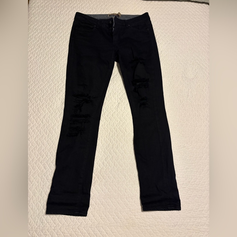 PAIGE Black Distressed Women Jeans